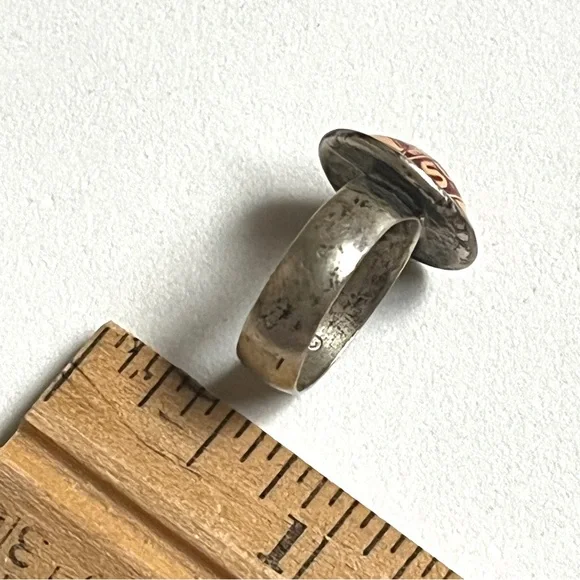 Artist Designed- Silver & Steel Ring and Gold-Toned Ring- one of a kind - Picture 6 of 10